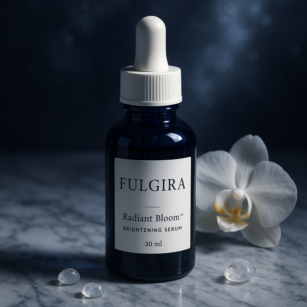 Radiant Bloom™ Brightening Serum by Fulgira — multi-pathway brightening for barrier-conscious skin